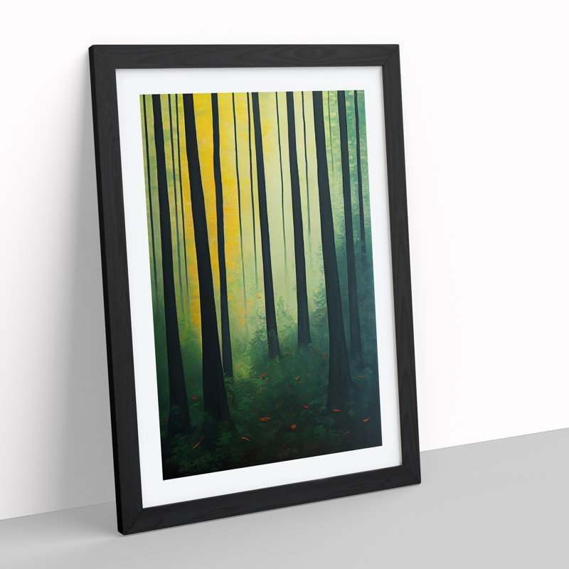 Unspoilt Forest - Single Picture Frame Painting, Black , 64cm H x 46cm W x 2cm D