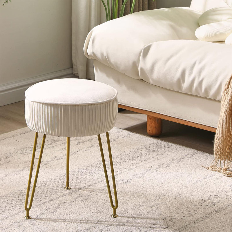 Tabouret Nahiya, Crème / Blanc