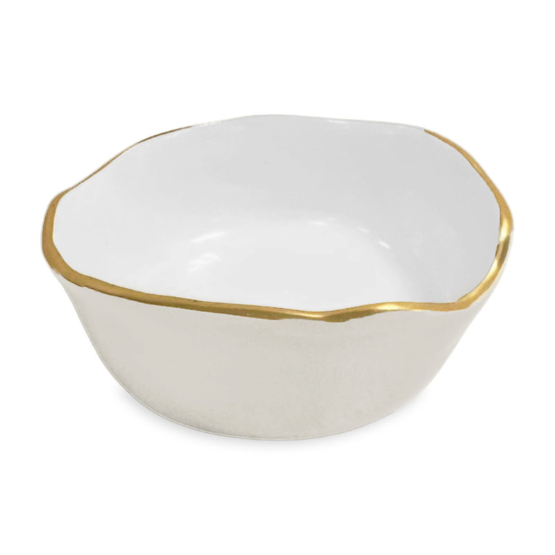 Encanto Aluminum Coaster, Cream/White