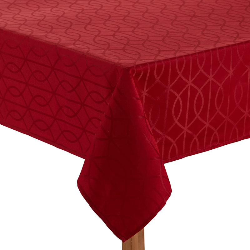 Rectangular Polyester Tablecloth, Red, 70" L x 52" D