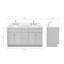 Ensemble de meuble-lavabo double 61 po Abell-330893940