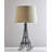 Eiffel Tower Desk Lamp, White Fabric Lampshade, 3D Relief Design