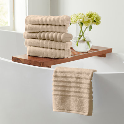 Zero-Twist Cotton Ribbed Hand Towels