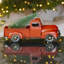 Figurine camionnette avec arbre de Noël