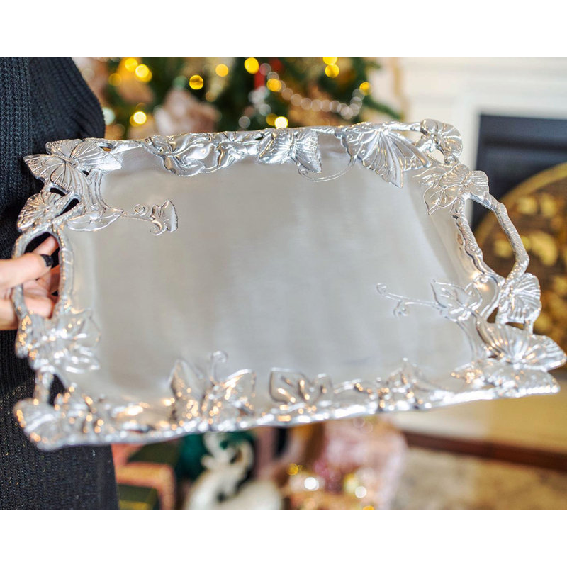 Butterfly Metal Decorative Tray