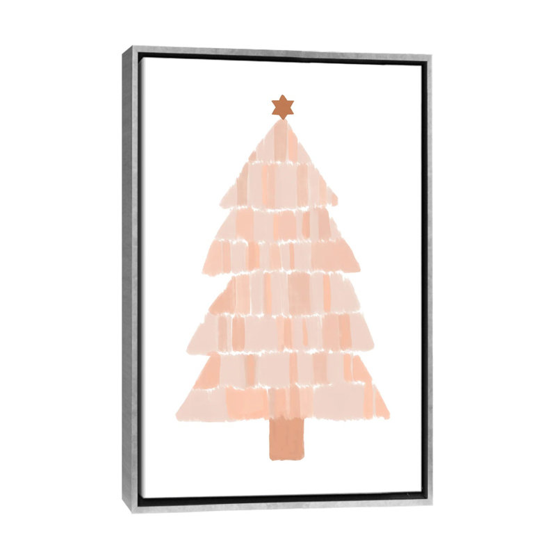 "Arbre de Noël" par Orara studio, reproduction d’art, Pas de tapis, Toile avec cadre argenté, H 40 po x l 26 po x P 1,5 po