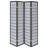 Sartre Black 4-Panel Room Divider Folding Shoji Screen