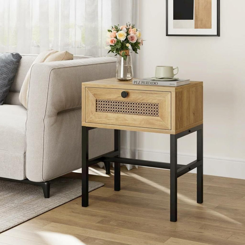 Table de chevet Boho Rattan