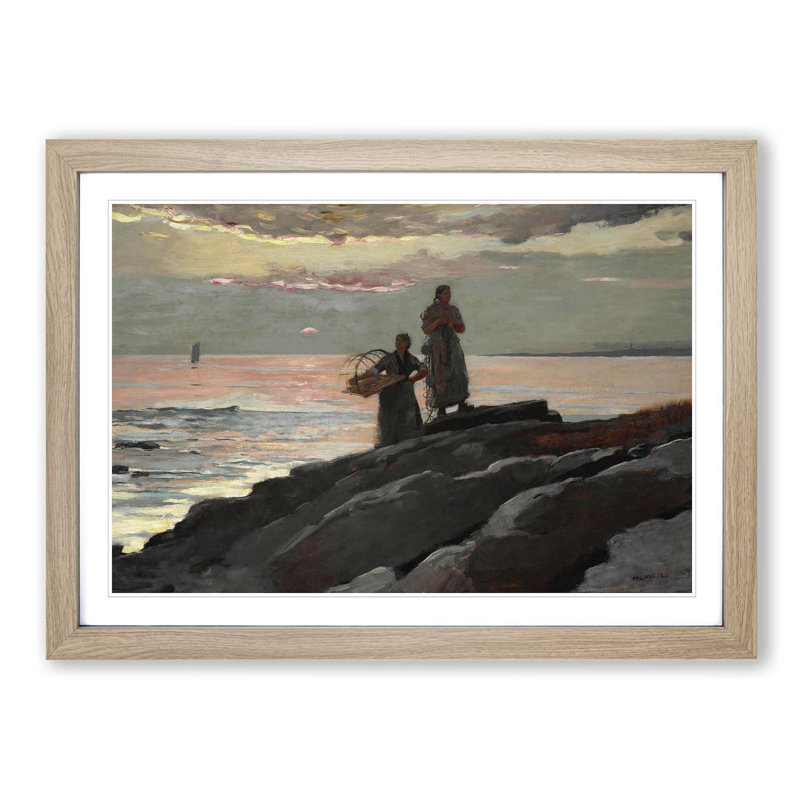 Winslow Homer - Single Picture Frame Painting, Oak