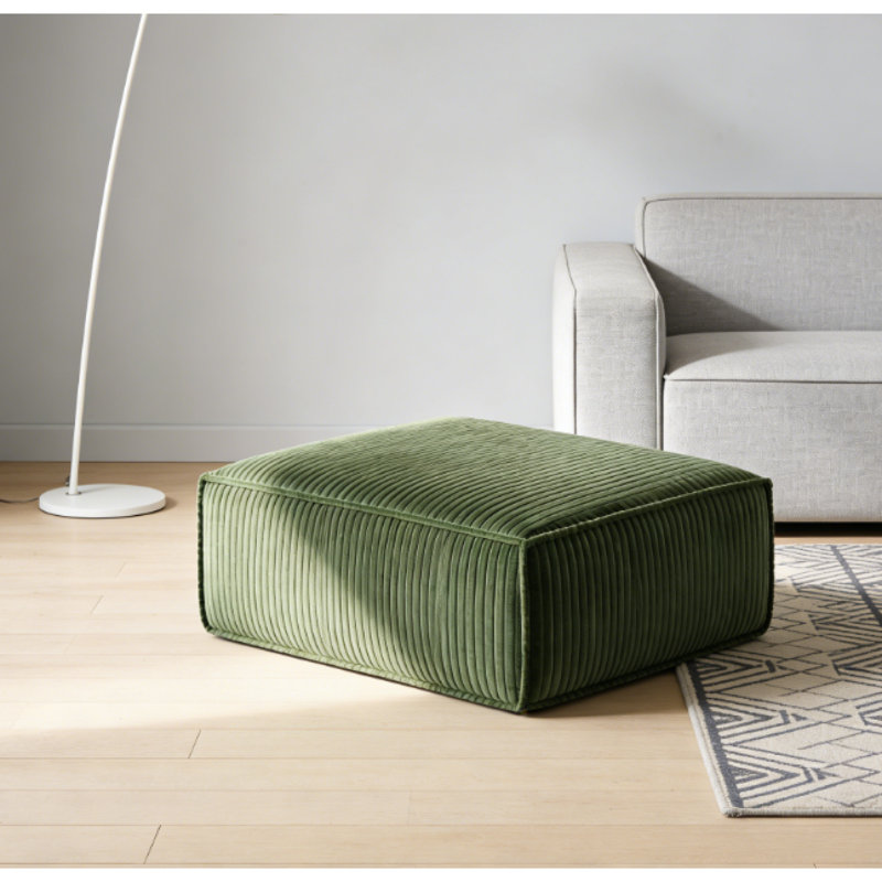 Canapés modulaires verts spacieux avec confort en mousse, style moderne pour la maison