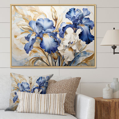 Minimalisme sérénade d'iris sur toile