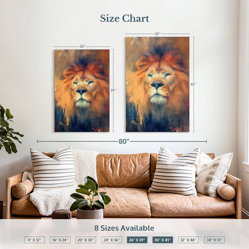 Brampt Lion Energy, 39" H x 26" W