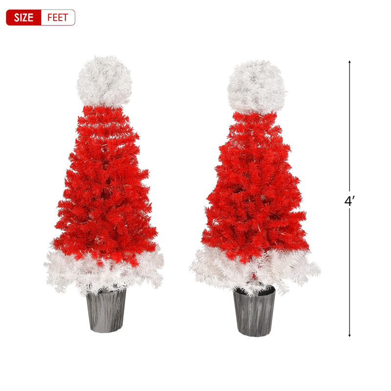 Regular (Full) Artificial Christmas Tree with Red;White Needles