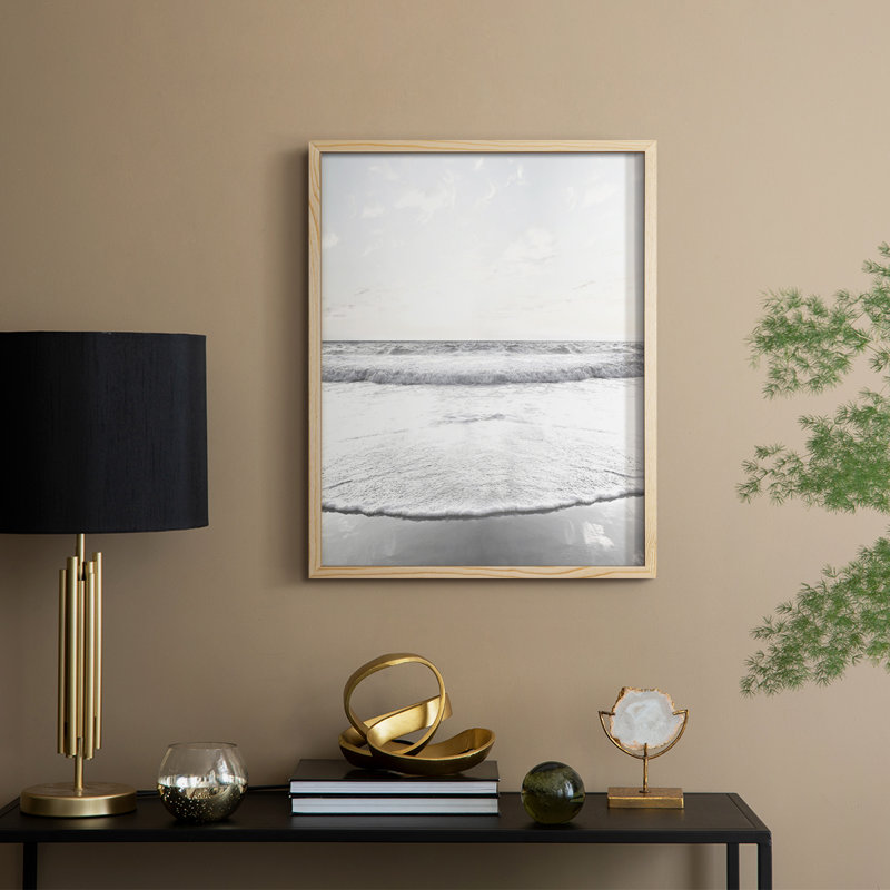 Reproduction encadrée Serene Shore - bois massif, H 21 po x l 17 po