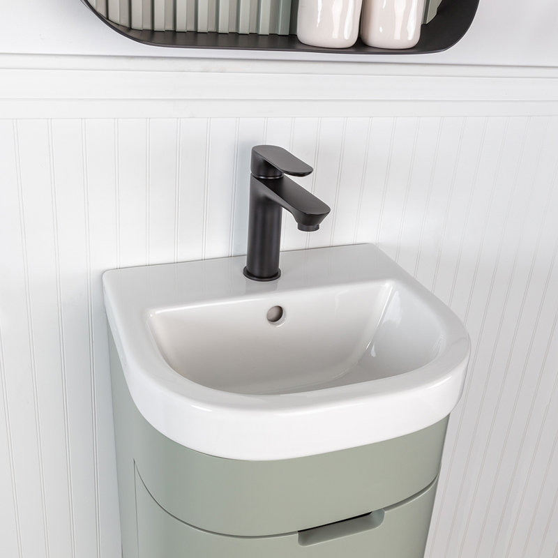 Eleganza 15.75'' W Single Vanity, Gloss White, Double