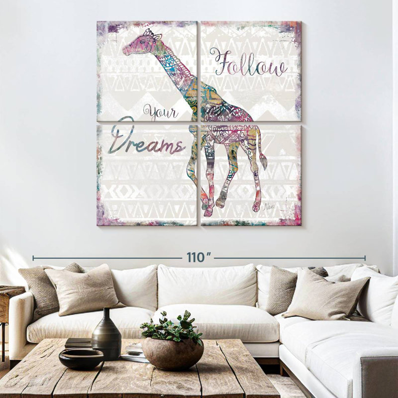 Brampt Boho Suivez vos rêves, H 74 po x l 74 po