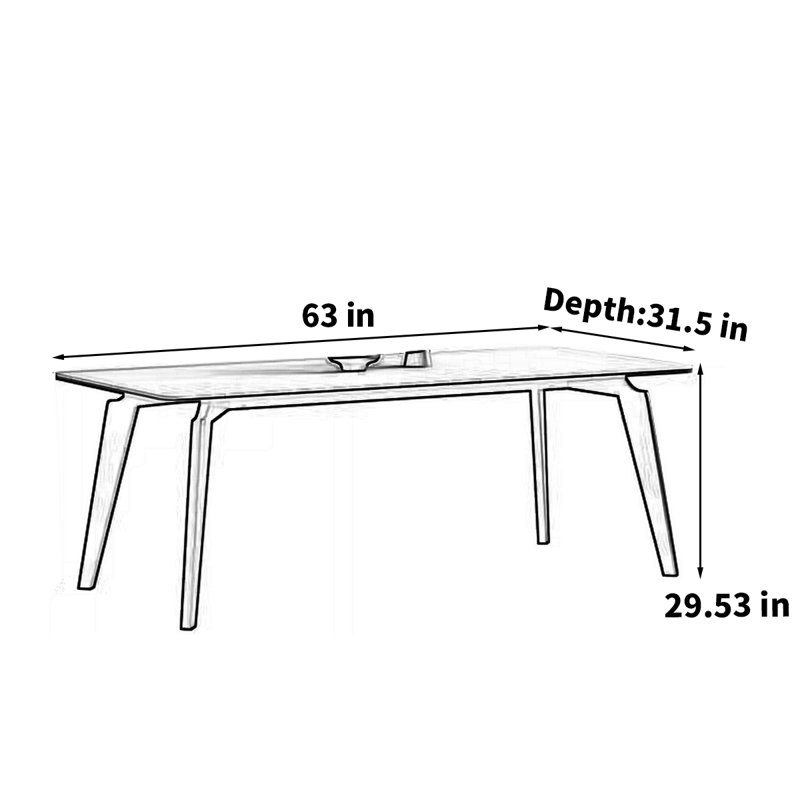 Table basse en bois massif italien de luxe légère italienne, H 29,53 po x L 63 po x l 31 po