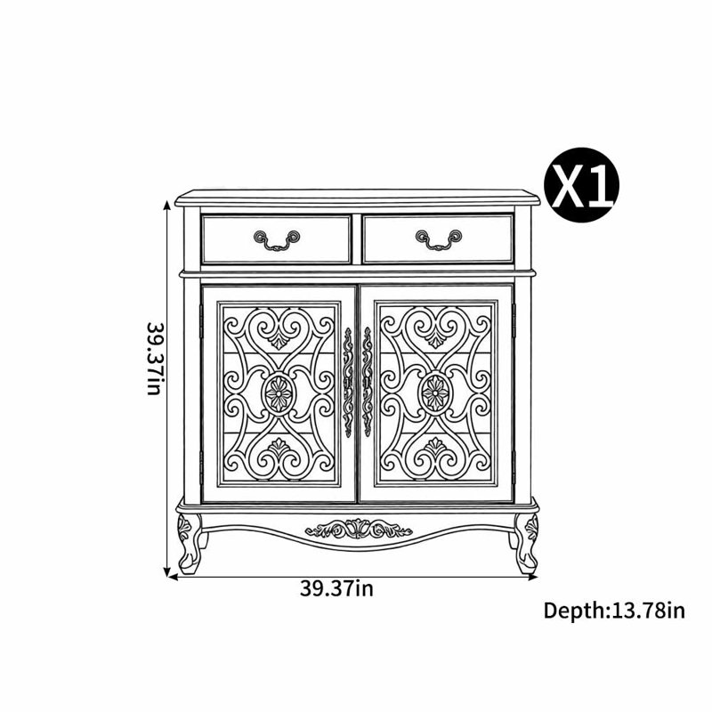 American-style hollowed-out shoe cabinet