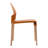 4 Indoor Chairs In Tropical Orange With Red Oak Wood Legs And Polypropylene Seat, Waterproof Scratch- Construction, Solid Distinctive Grain, Commercial-grade Durability, Floor- Soft Pads, Ergonomic