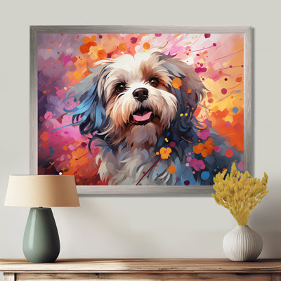 Popart Shih Tzu Serenade On Canvas Print