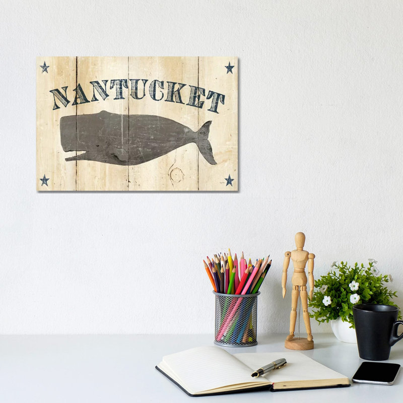 Nantucket Whale by Avery Tillmon - Print, No Matte, Wrapped Canvas, 8" H x 12" W x 0.75" D