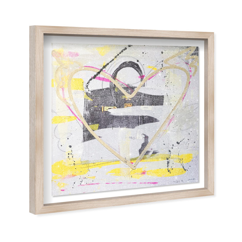 Oliver Gal Light Bag Revisited Fashion - Diamond Dust Shadowbox Framed Wall Art, 42'' H x 42'' W, Cream