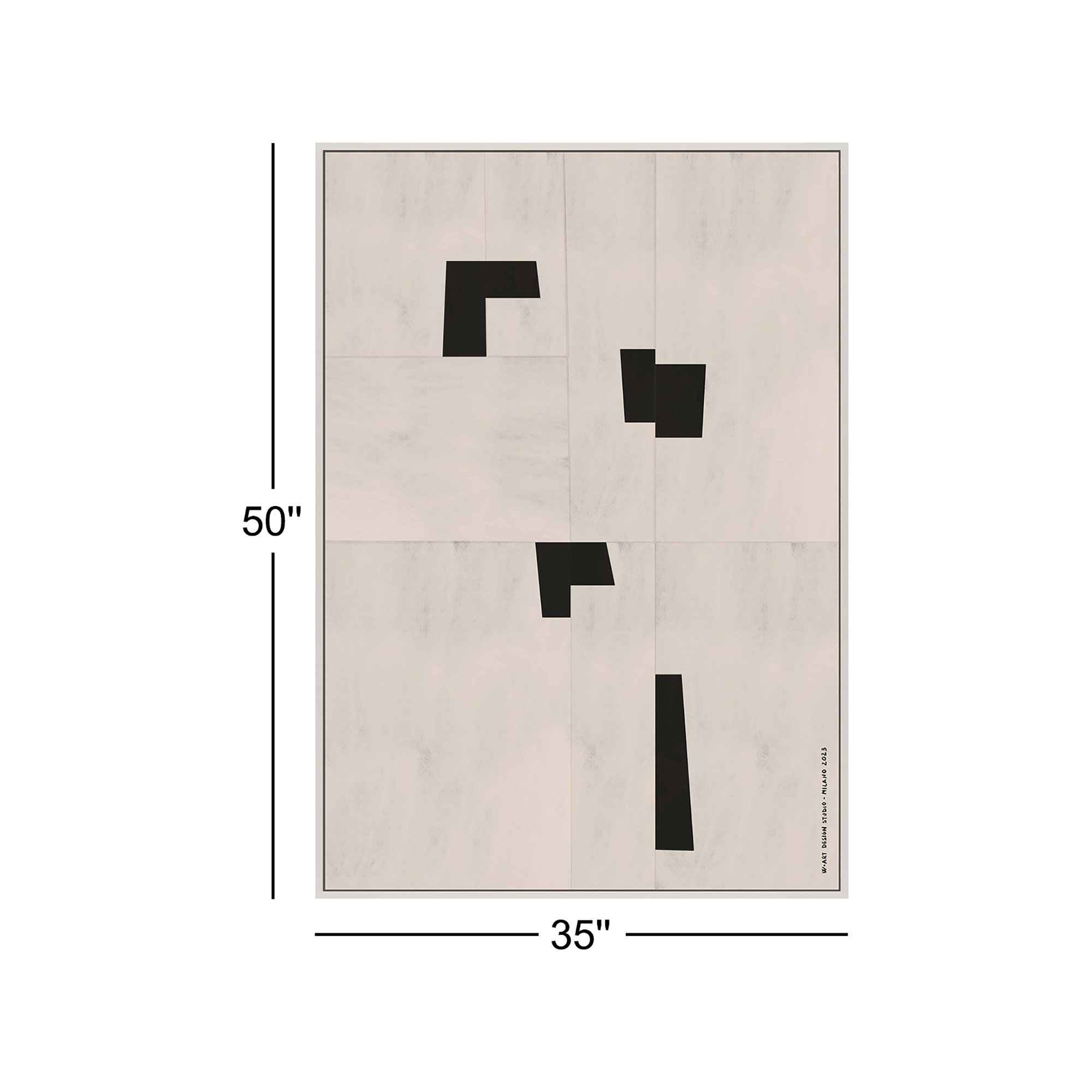 Scattered by Romina Gadler, White Canvas Framed, 50" H x 35" W
