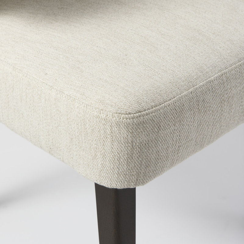 Niles Upholstered Dining Chair, Dark Brown, Cream