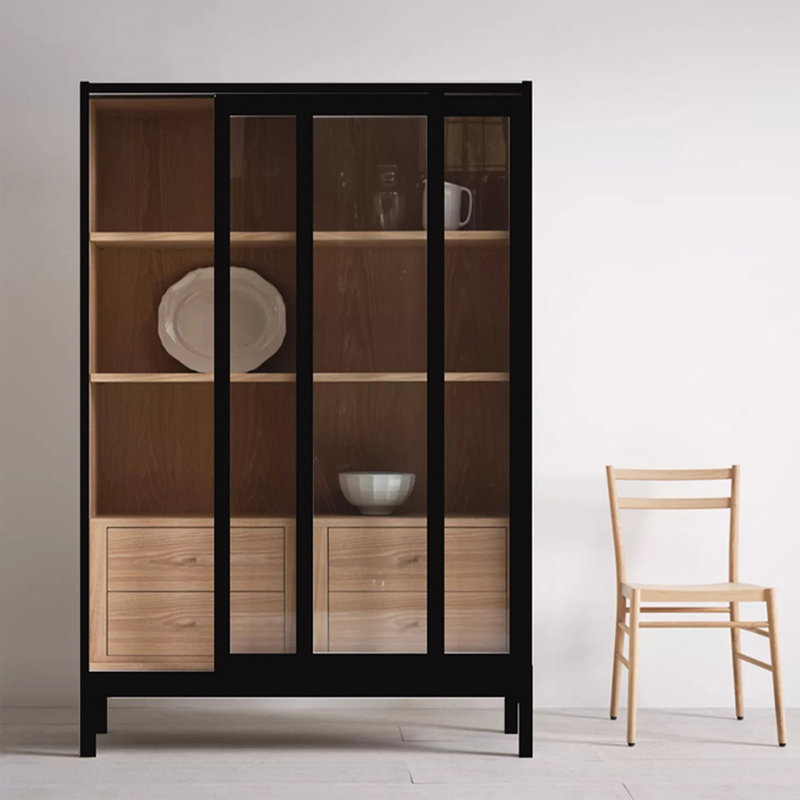 Buffet en bois massif noir