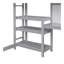 Lit mezzanine en bois avec tablettes, bureau et tableau d'écriture - Gris-1219920987