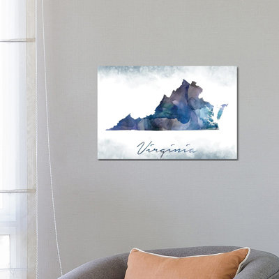 Virginia State Bluish - Wrapped Canvas Painting