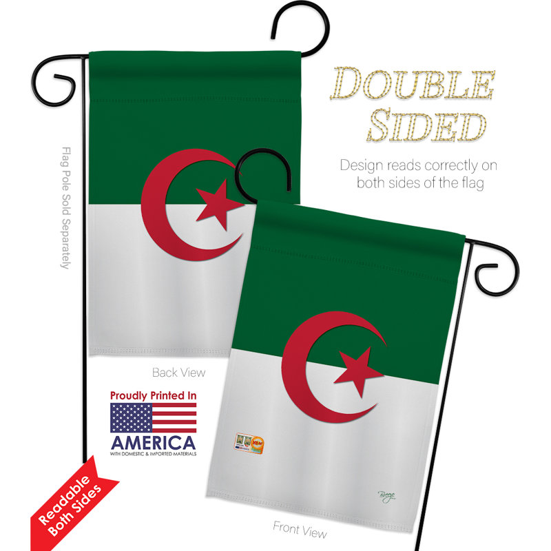 Double Sided 18.5'' H x 13'' W Polyester Flag Set