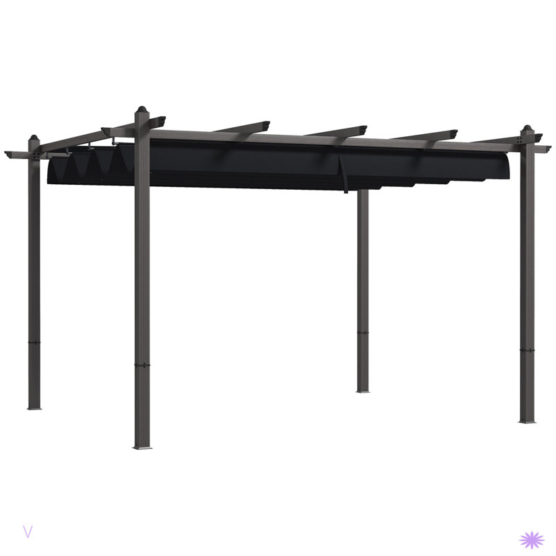 Auvent rétractable pour pergola, pergola en aluminium à grain de bois, abri extérieur pour barbecue, jardin, patio, cour arrière, terrasse