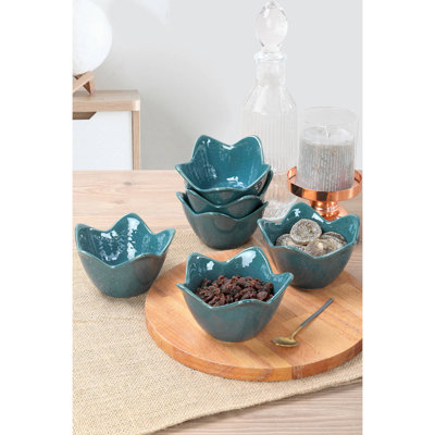 Elegant Ceramic Bowl Set, Dark Green, 3.0 x 4.7 x 3.0 inches | 100% Ceramic, 9.1 fl oz Capacity | Dishwasher Safe & Microwave Safe | Perfect for Serving, Cooking, and Entertaining