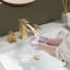 Robinet de salle de bain à 2 poignées avec drain-113107876