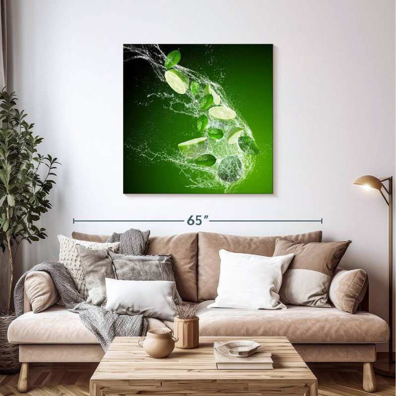 Yarlin Lime Splash, 39" H x 39" W