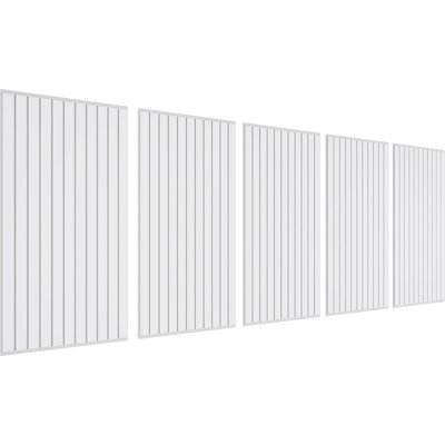 36.25'' H x 94.5'' W x 0.38'' D Expanded Cellular PVC Wainscot Panelling