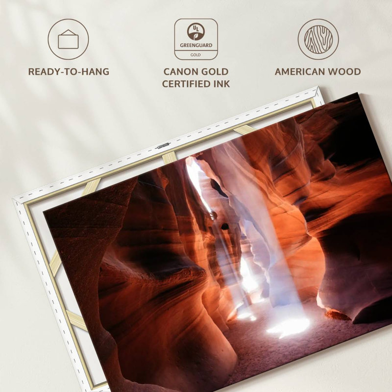 Lumière naturelle Alvord Antelope Canyon, H 34 po x l 51 po