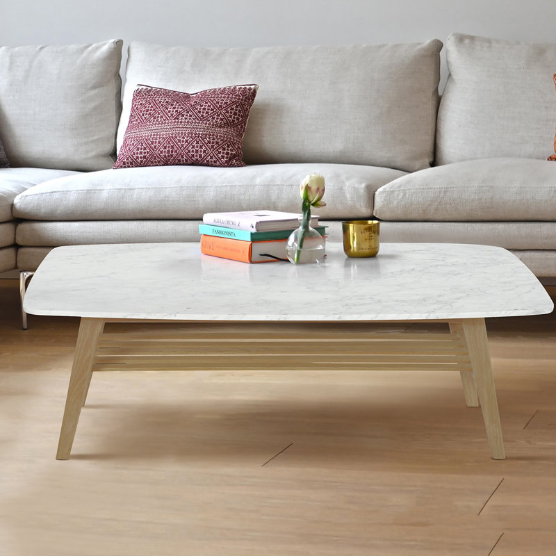 Table basse avec rangement Roseleaf, Chêne