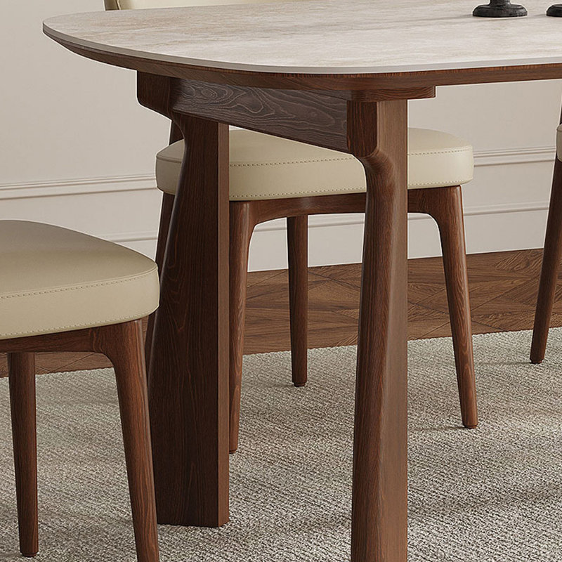 Table et chaise de salle à manger élégante de style rétro, H 29,5 po x L 62,9 po x l 31,4 po