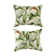 Palmiers Green/Cream Cotton Reversible Tropical 4 Piece Comforter Set