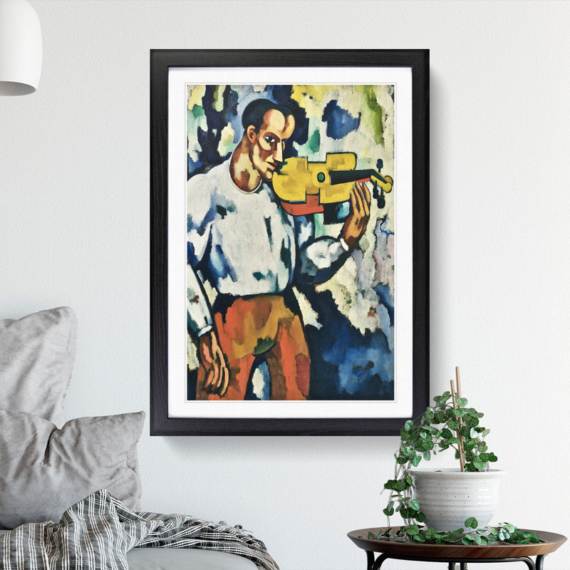 Deaf Music by Amadeo De Souza-Cardoso - Picture Frame Graphic Art, 65cm H x 48cm W x 2cm D, Black Framed