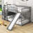 Twin Over Twin Wood Bunk Bed with Slide and Storage Staircase-1236857203