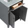Lachine 24'' Single Bathroom Vanity with Carrara Marble Top with Mirror