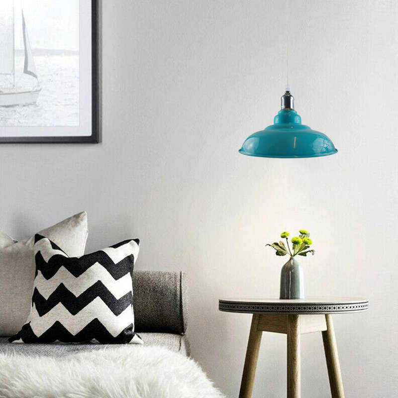 Palisade 1 - Light Chrome Pendant, Cyan Blue