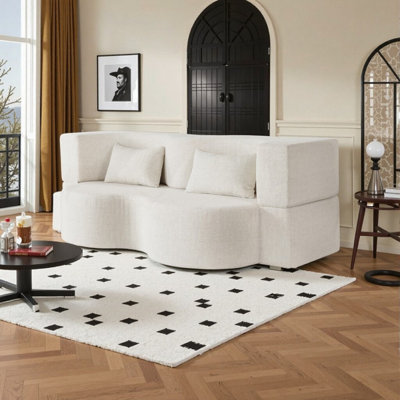 ​​Instant-Convert 3-Seater Sofa Bed 2-in-1 Foldable Sofa Bed,75 Inch Folding Boneless Couch