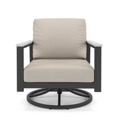 Townsend Outdoor Townsend Swivel Rocking Metal Chair with Cushions by Birch Lane