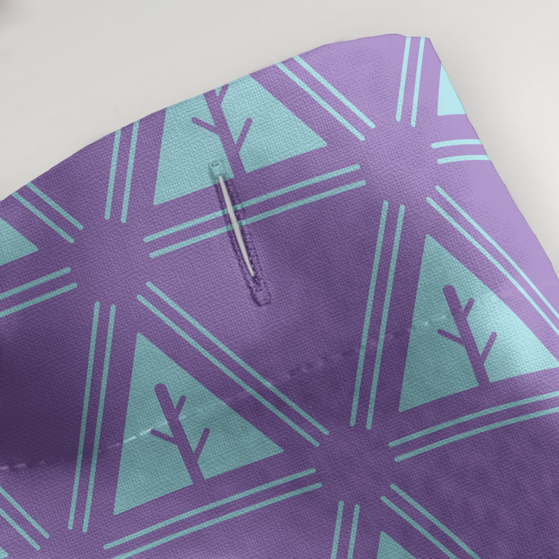 Rideau de douche à arbre simple minimaliste classic, Mauve / bleu sarcelle