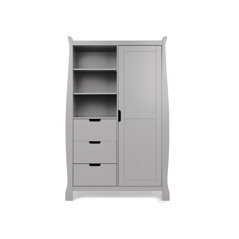 Stamford Luxe Cot Bed 3-Piece Nursery Furniture Set, Warm Grey