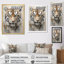 Minimalisme beige tigre II - impressions sur toile d'animaux tigrés-97170632-97170635
